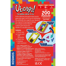 Load image into Gallery viewer, Ubongo Brain Game to Go back of the box