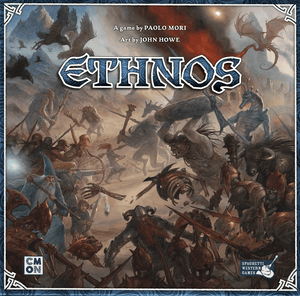 Ethnos Game Cover: battle scene with different fantasy creatures